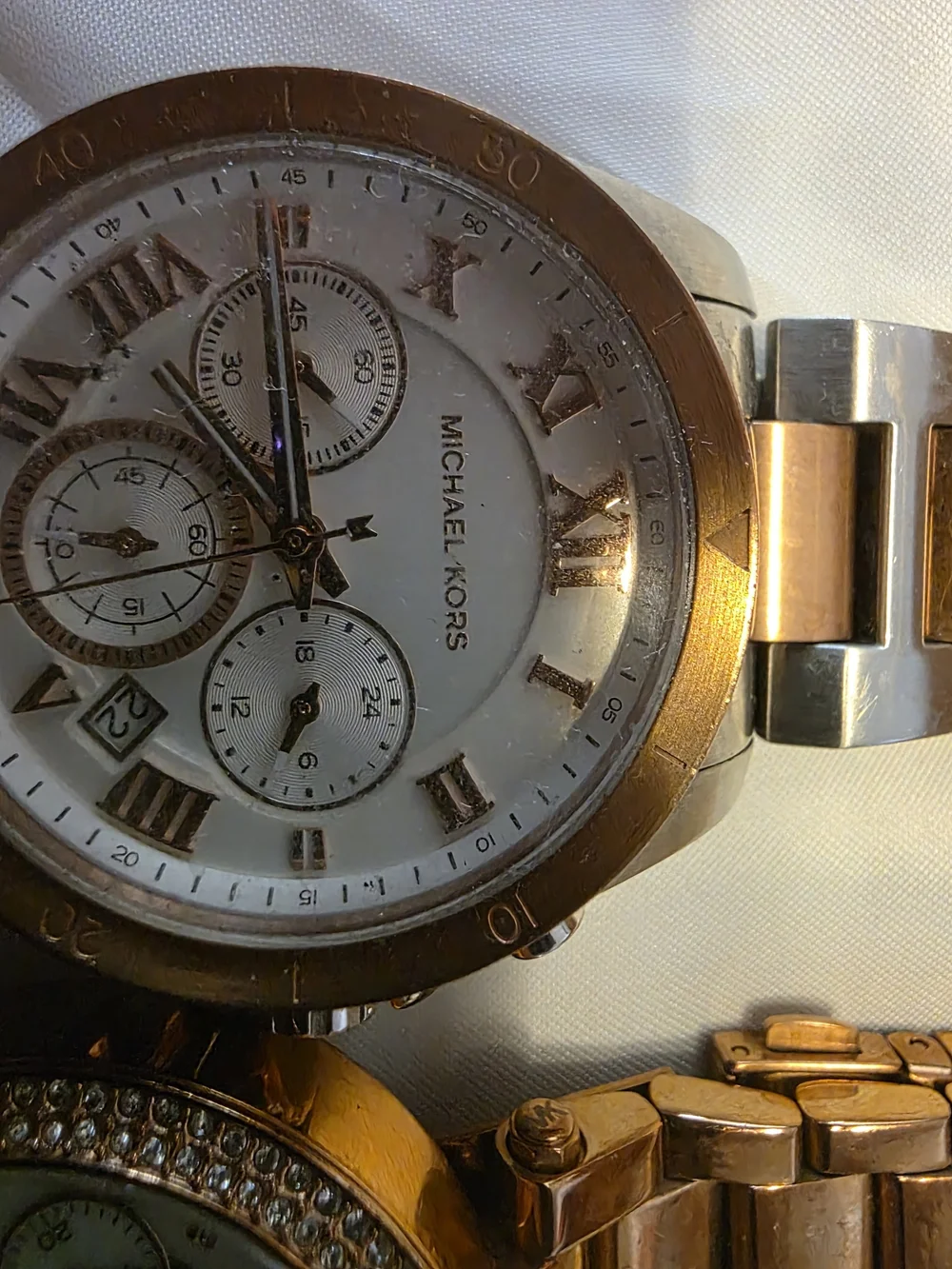 Michael Kors Three Rose Gold and Silver Trio Watch Set